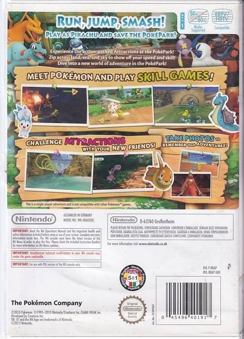 PokePark Wii Pikachus Adventure Nintendo Selects - Nintendo Wii (B Grade) (Genbrug)